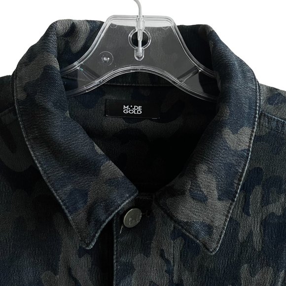 Made Gold army camouflage pattern print denim jacket - Picture 2 of 4